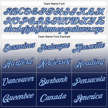 Load image into Gallery viewer, Custom Stitched White Light Blue-Navy Fade Fashion Sports Pullover Sweatshirt Hoodie