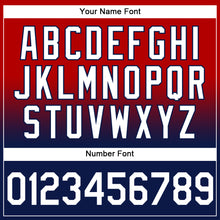 Load image into Gallery viewer, Custom Stitched Red White-Navy Fade Fashion Sports Pullover Sweatshirt Hoodie