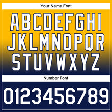 Load image into Gallery viewer, Custom Stitched Gold White-Navy Fade Fashion Sports Pullover Sweatshirt Hoodie