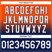 Load image into Gallery viewer, Custom Stitched Orange White-Navy Fade Fashion Sports Pullover Sweatshirt Hoodie