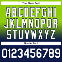 Load image into Gallery viewer, Custom Stitched Neon Green White-Navy Fade Fashion Sports Pullover Sweatshirt Hoodie