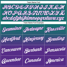 Load image into Gallery viewer, Custom Stitched Teal White-Purple Fade Fashion Sports Pullover Sweatshirt Hoodie