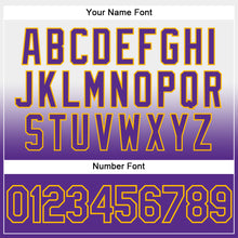 Load image into Gallery viewer, Custom Stitched White Purple-Gold Fade Fashion Sports Pullover Sweatshirt Hoodie