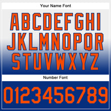 Load image into Gallery viewer, Custom Stitched White Orange-Royal Fade Fashion Sports Pullover Sweatshirt Hoodie