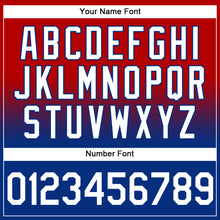 Load image into Gallery viewer, Custom Stitched Red White-Royal Fade Fashion Sports Pullover Sweatshirt Hoodie