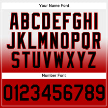 Load image into Gallery viewer, Custom Stitched White Black-Red Fade Fashion Sports Pullover Sweatshirt Hoodie