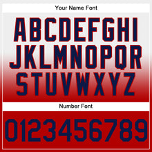 Load image into Gallery viewer, Custom Stitched White Navy-Red Fade Fashion Sports Pullover Sweatshirt Hoodie