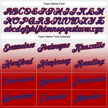 Load image into Gallery viewer, Custom Stitched White Royal-Red Fade Fashion Sports Pullover Sweatshirt Hoodie