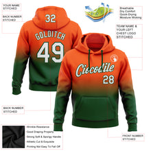 Load image into Gallery viewer, Custom Stitched Orange White-Green Fade Fashion Sports Pullover Sweatshirt Hoodie