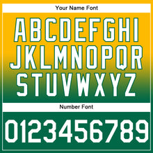 Load image into Gallery viewer, Custom Stitched Gold White-Kelly Green Fade Fashion Sports Pullover Sweatshirt Hoodie