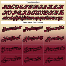 Load image into Gallery viewer, Custom Stitched City Cream Crimson-Black Fade Fashion Sports Pullover Sweatshirt Hoodie