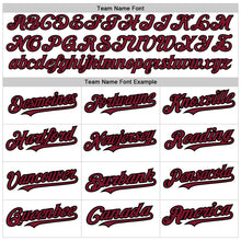 Load image into Gallery viewer, Custom White Pinstripe Crimson-Black Authentic Fade Fashion Baseball Jersey