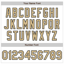 Load image into Gallery viewer, Custom White Pinstripe Vegas Gold-Black Authentic Fade Fashion Baseball Jersey