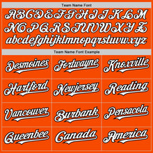 Load image into Gallery viewer, Custom Orange Pinstripe White-Black Authentic Fade Fashion Baseball Jersey