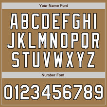 Load image into Gallery viewer, Custom Old Gold Pinstripe White-Black Authentic Fade Fashion Baseball Jersey