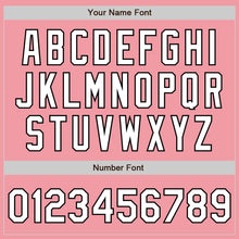 Load image into Gallery viewer, Custom Medium Pink Pinstripe White-Black Authentic Fade Fashion Baseball Jersey