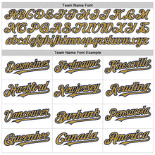 Load image into Gallery viewer, Custom White Pinstripe Old Gold-Navy Authentic Fade Fashion Baseball Jersey