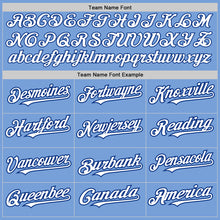 Load image into Gallery viewer, Custom Light Blue Pinstripe White-Royal Authentic Fade Fashion Baseball Jersey