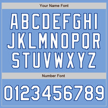 Load image into Gallery viewer, Custom Light Blue Pinstripe White-Royal Authentic Fade Fashion Baseball Jersey