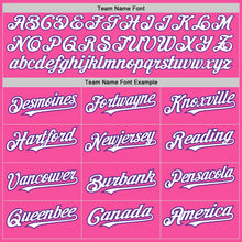 Load image into Gallery viewer, Custom Pink Pinstripe White-Purple Authentic Fade Fashion Baseball Jersey