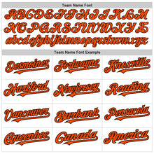 Load image into Gallery viewer, Custom White Pinstripe Orange-Brown Authentic Fade Fashion Baseball Jersey