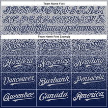 Load image into Gallery viewer, Custom Gray Navy Authentic Fade Fashion Baseball Jersey