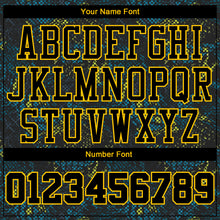 Load image into Gallery viewer, Custom Figure Black-Gold Round Neck Sublimation Basketball Suit Jersey