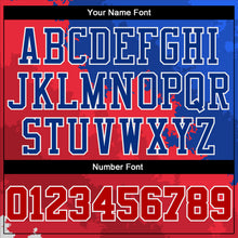 Load image into Gallery viewer, Custom Figure Red-Royal Round Neck Sublimation Basketball Suit Jersey