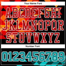 Load image into Gallery viewer, Custom Figure Aqua-Red Round Neck Sublimation Basketball Suit Jersey