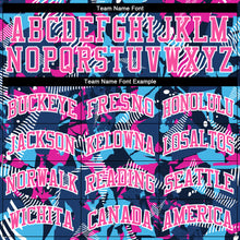 Load image into Gallery viewer, Custom Figure Pink-Light Blue Round Neck Sublimation Basketball Suit Jersey