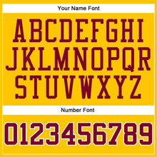 Load image into Gallery viewer, Custom Gold Maroon-White Authentic Throwback Basketball Jersey