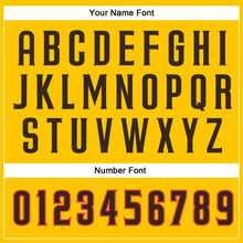 Load image into Gallery viewer, Custom Gold Brown-Orange Authentic Throwback Basketball Jersey