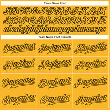Load image into Gallery viewer, Custom Gold Gold-Black Authentic Baseball Jersey
