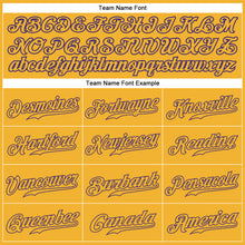 Load image into Gallery viewer, Custom Gold Gold-Purple Authentic Baseball Jersey