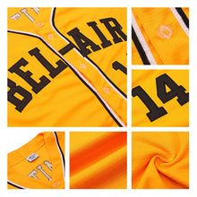 Load image into Gallery viewer, Custom Gold Gold-Purple Authentic Baseball Jersey