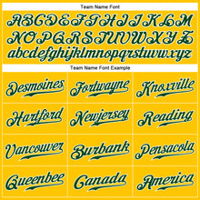 Load image into Gallery viewer, Custom Yellow Green Pinstripe Green-White Authentic Baseball Jersey