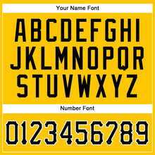 Load image into Gallery viewer, Custom Yellow Black Pinstripe Black-White Authentic Baseball Jersey