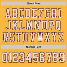 Load image into Gallery viewer, Custom Gold White-Maroon Mesh Authentic Throwback Football Jersey