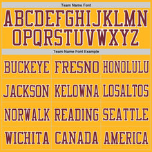 Load image into Gallery viewer, Custom Gold Burgundy-White Mesh Authentic Football Jersey