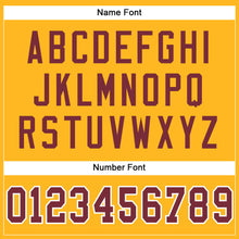 Load image into Gallery viewer, Custom Gold Burgundy-White Mesh Authentic Football Jersey