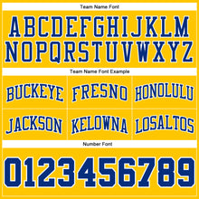 Load image into Gallery viewer, Custom Gold White Pinstripe Royal-White Authentic Basketball Shorts