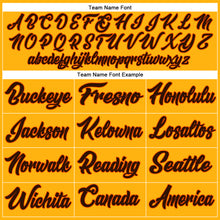 Load image into Gallery viewer, Custom Gold Brown-Orange Authentic Baseball Jersey