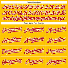 Load image into Gallery viewer, Custom Gold Neon Green-Red Authentic Sleeveless Baseball Jersey