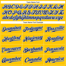 Load image into Gallery viewer, Custom Gold Navy-Light Blue Authentic Sleeveless Baseball Jersey