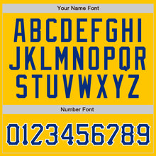 Load image into Gallery viewer, Custom Yellow Royal Pinstripe Royal-White Authentic Baseball Jersey