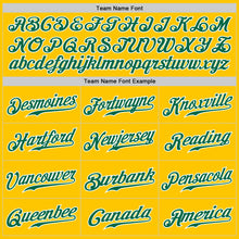 Load image into Gallery viewer, Custom Yellow Kelly Green Pinstripe Kelly Green-White Authentic Baseball Jersey