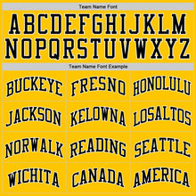 Load image into Gallery viewer, Custom Gold Black-White Authentic Throwback Basketball Jersey