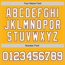 Load image into Gallery viewer, Custom Gold White-Purple Authentic Baseball Jersey