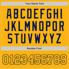 Load image into Gallery viewer, Custom Gold Gold-Navy Authentic Baseball Jersey