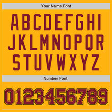 Load image into Gallery viewer, Custom Gold Crimson-Black Authentic Baseball Jersey